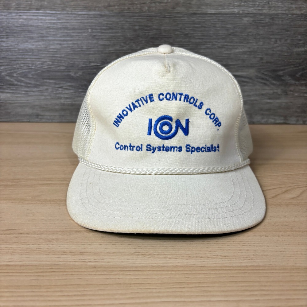 Vintage Innovative Controls Hat Cap Snapback White Control Systems ION